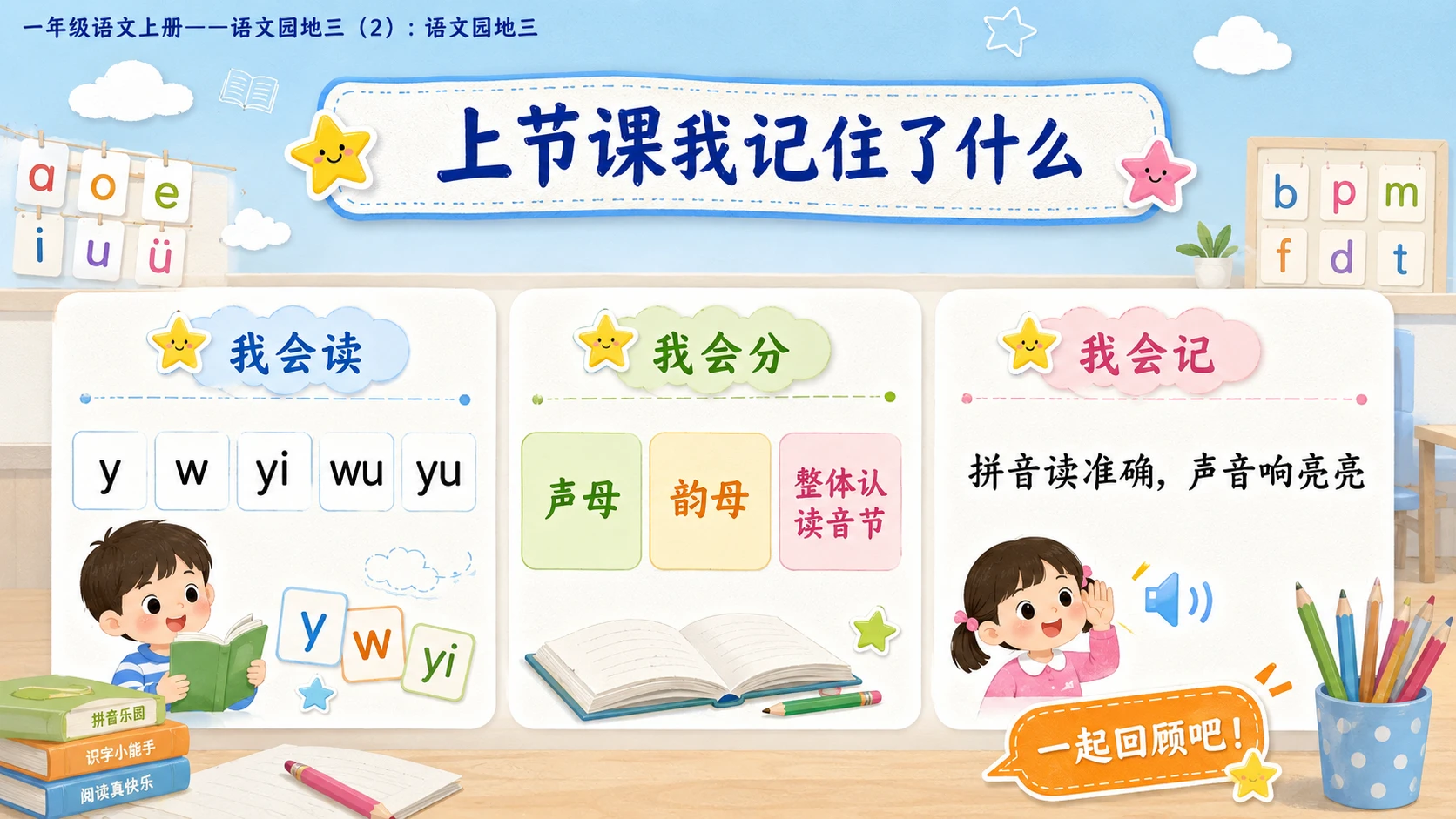 小学六年制统编教材系列课件——一年级语文上册：语文园地三（2） - 预览图2