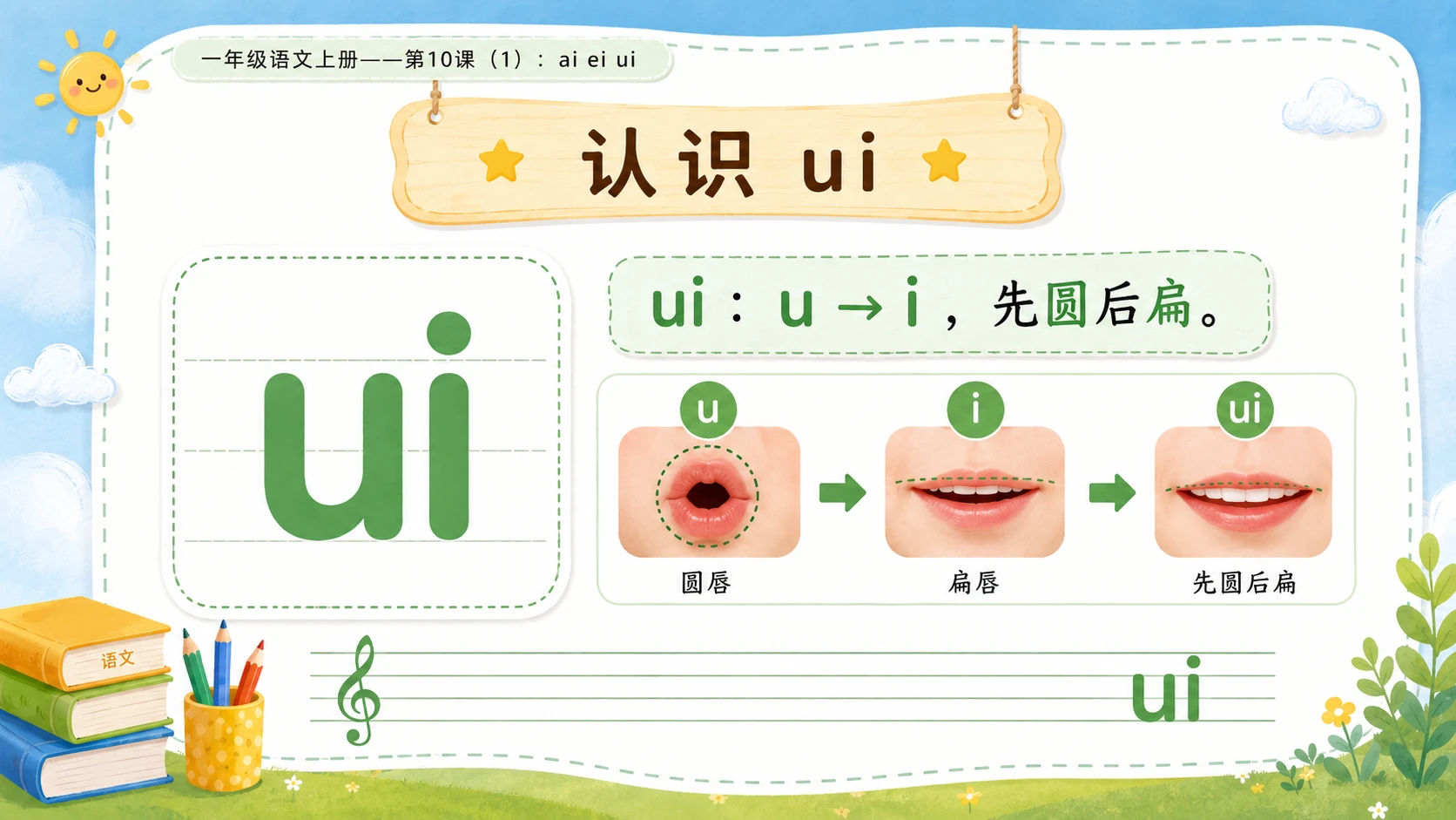 小学六年制统编教材系列课件——一年级语文上册第10课（1）：ai ei ui - 预览图9