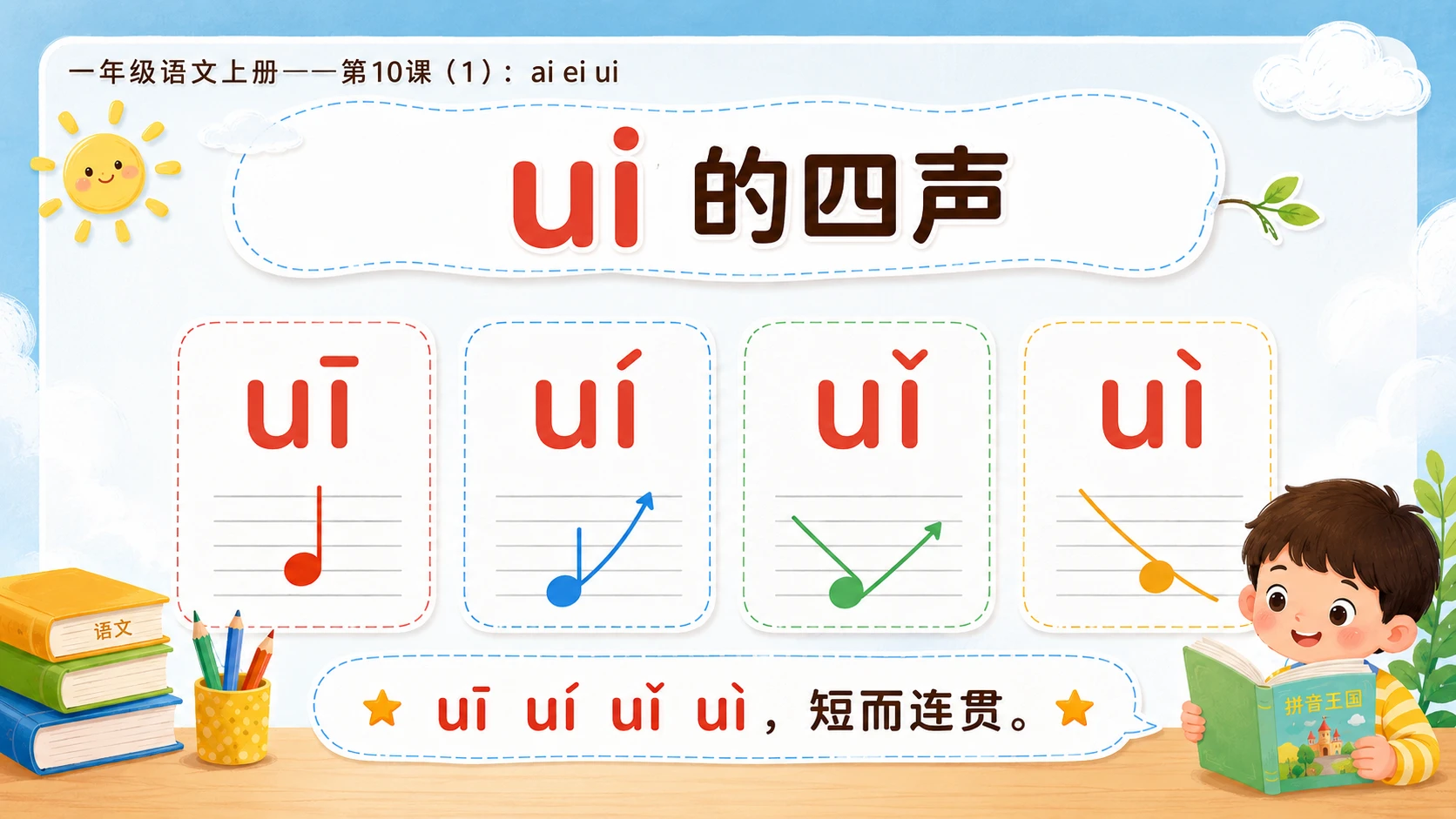 小学六年制统编教材系列课件——一年级语文上册第10课（1）：ai ei ui - 预览图10