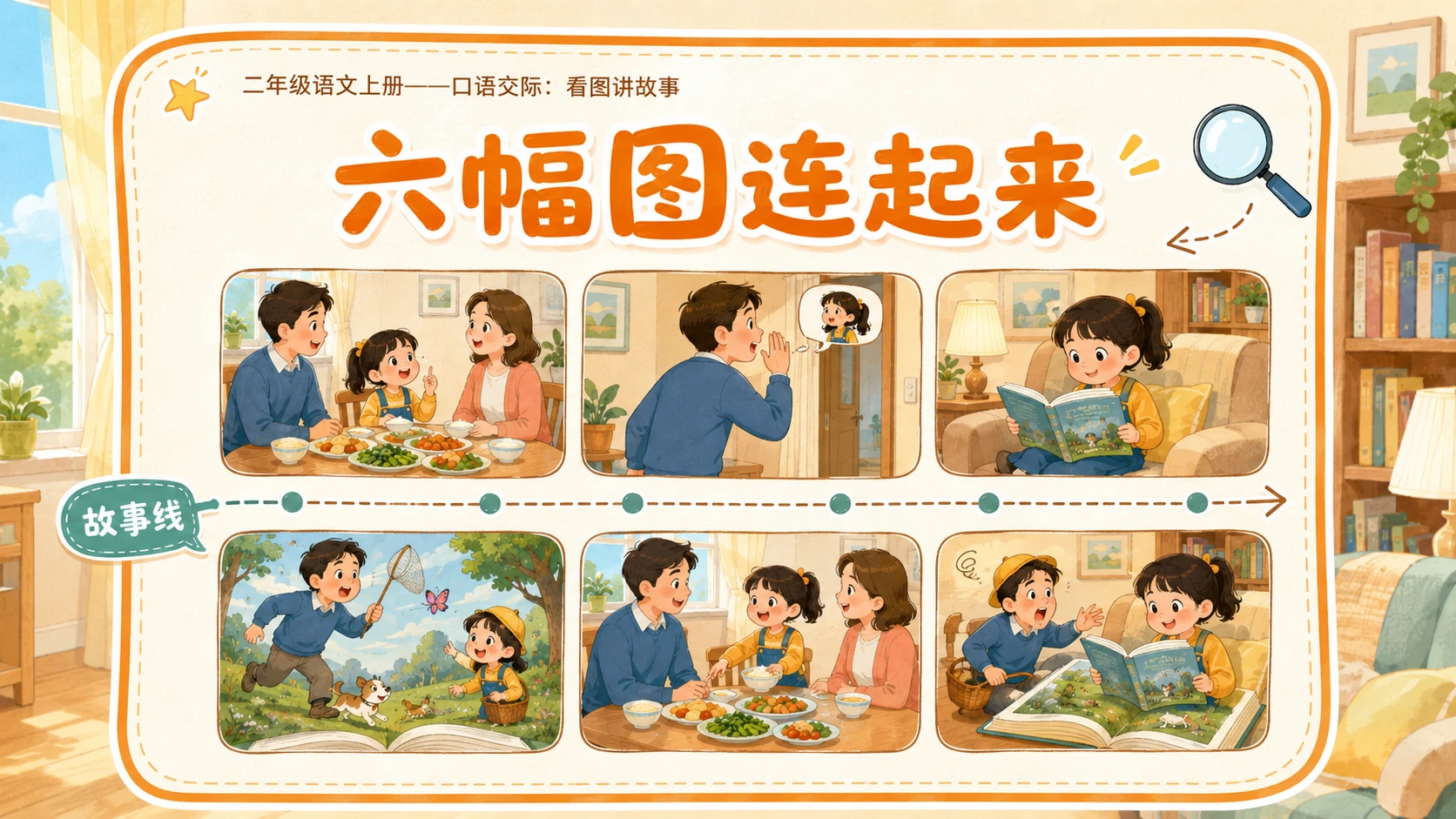 小学六年制统编教材系列课件——二年级语文上册：口语交际：看图讲故事 - 预览图4
