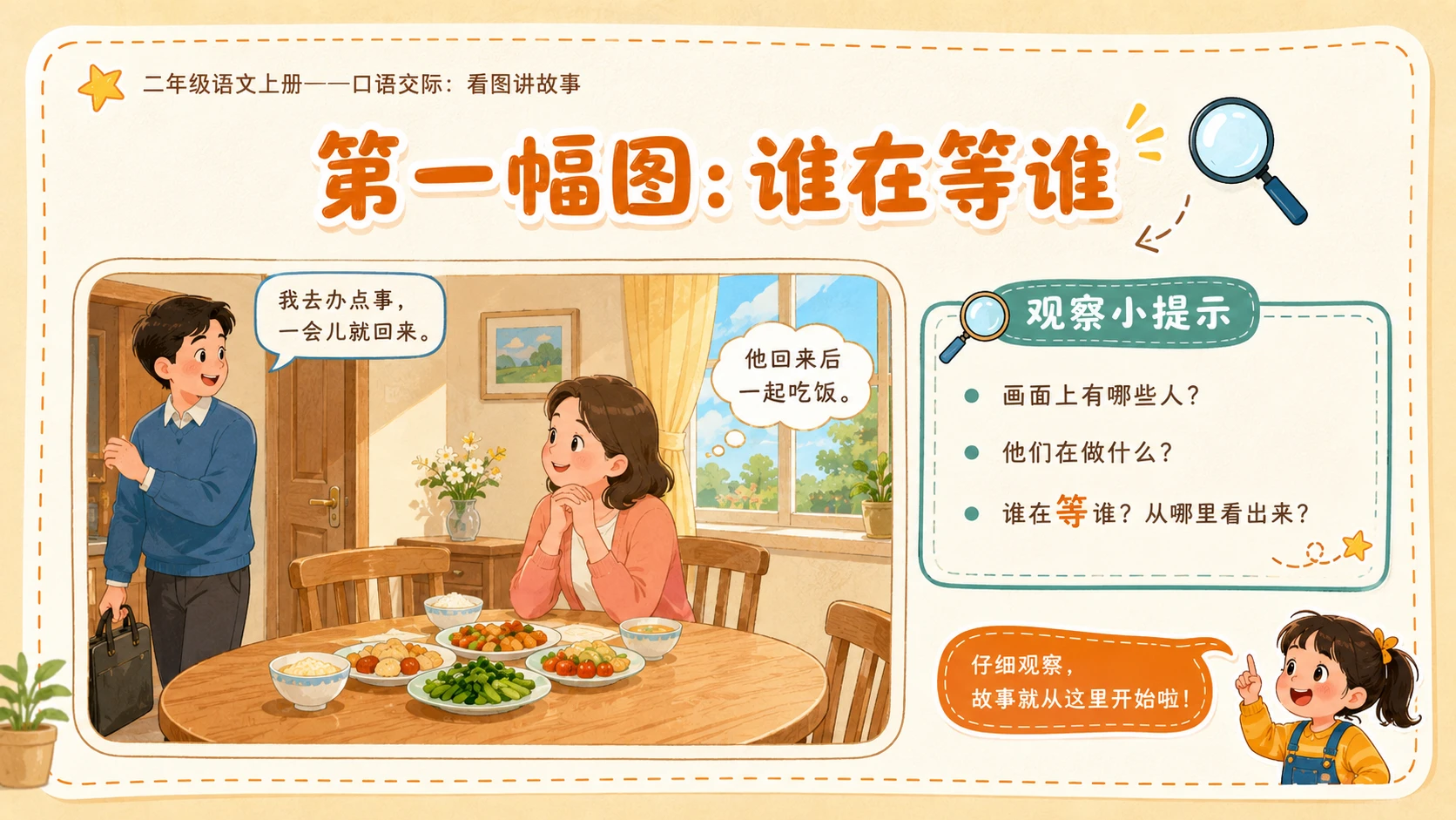 小学六年制统编教材系列课件——二年级语文上册：口语交际：看图讲故事 - 预览图5