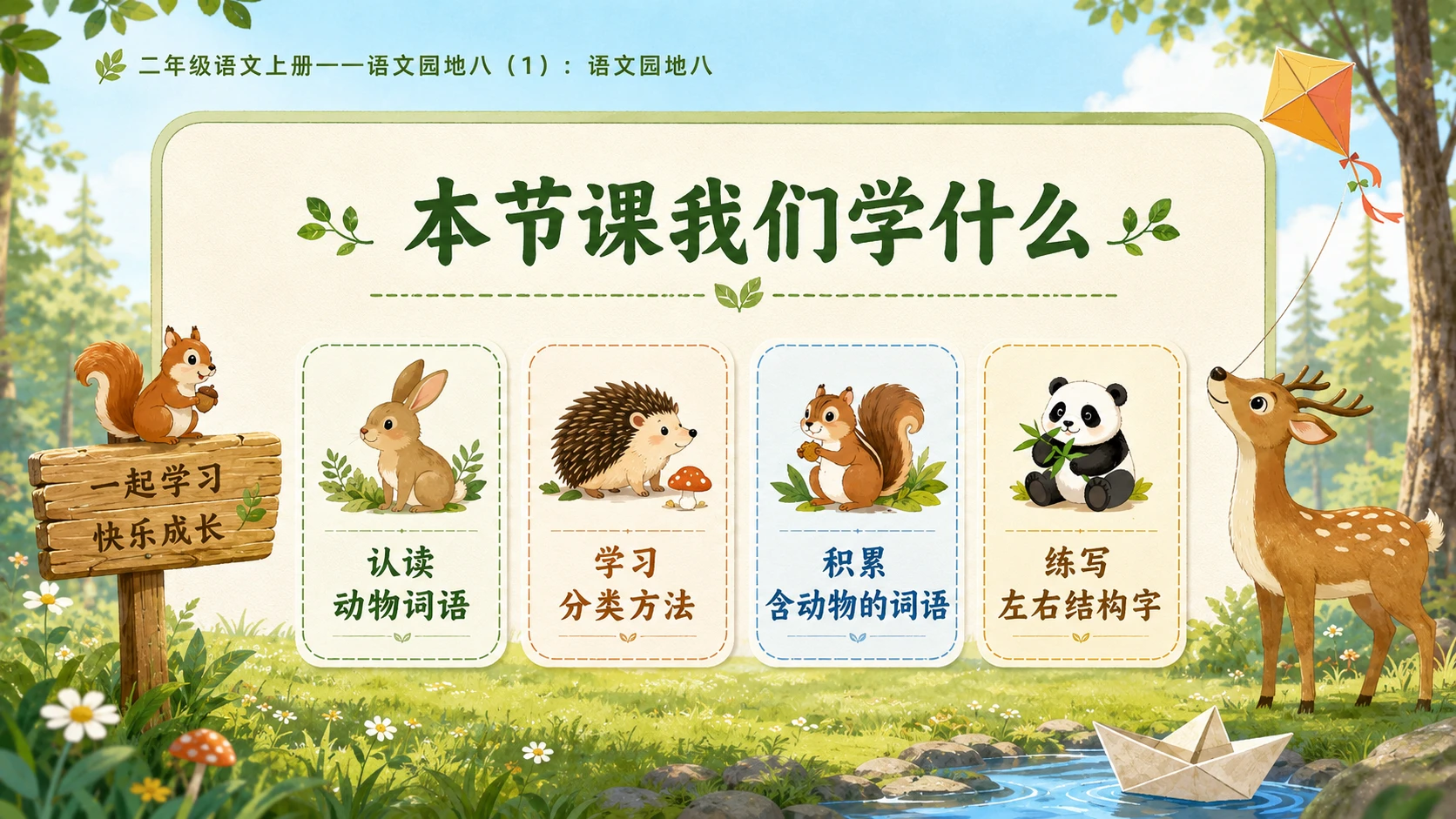 小学六年制统编教材系列课件——二年级语文上册：语文园地八（1） - 预览图2