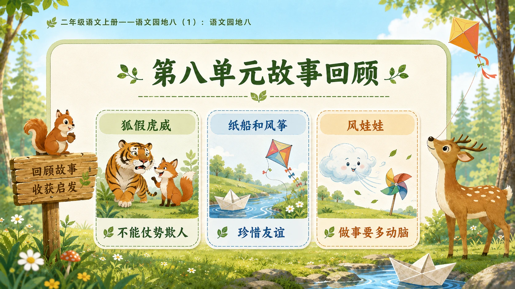 小学六年制统编教材系列课件——二年级语文上册：语文园地八（1） - 预览图3