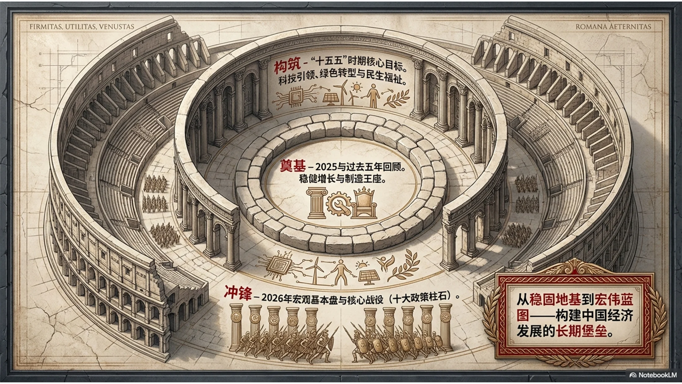古罗马斗兽场风格政府工作报告PPT - 预览图1