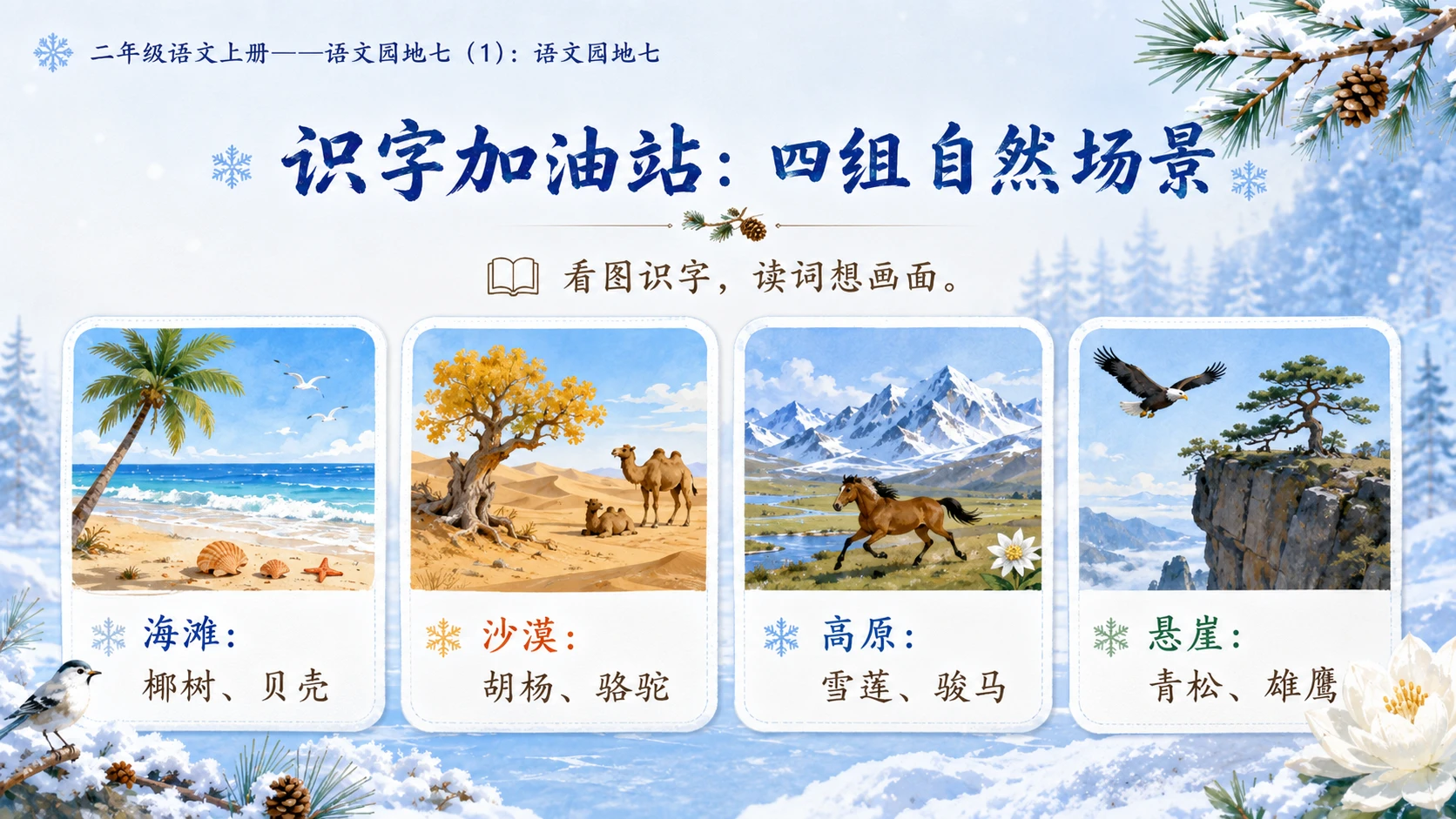 小学六年制统编教材系列课件——二年级语文上册：语文园地七（1） - 预览图4