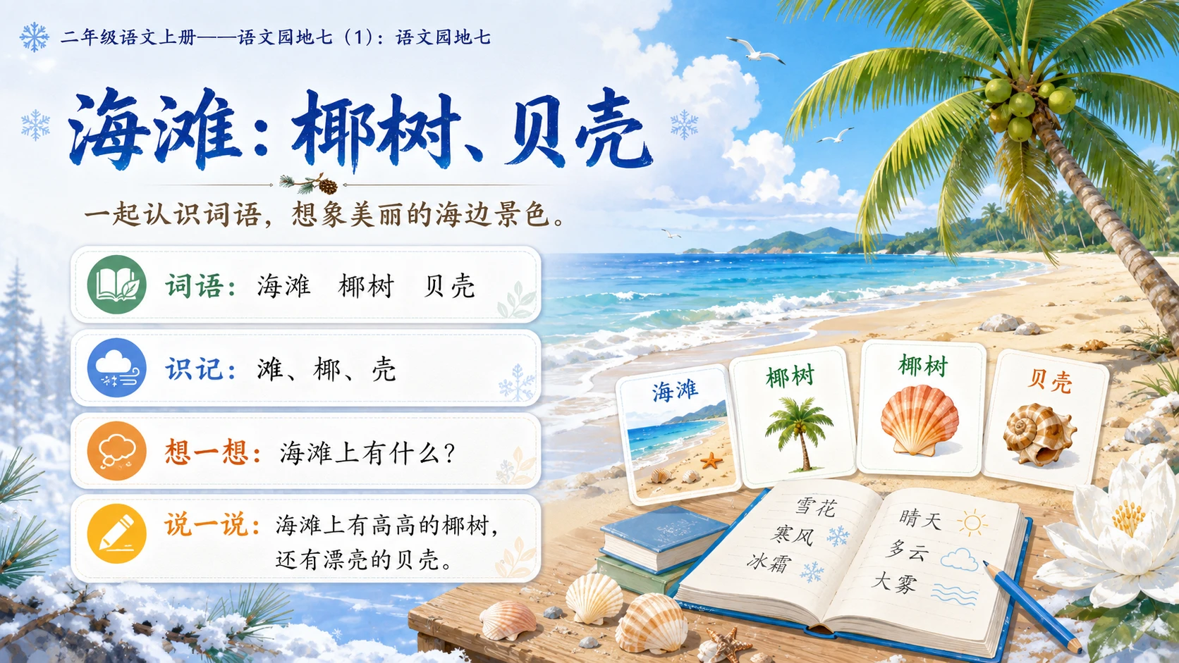 小学六年制统编教材系列课件——二年级语文上册：语文园地七（1） - 预览图5