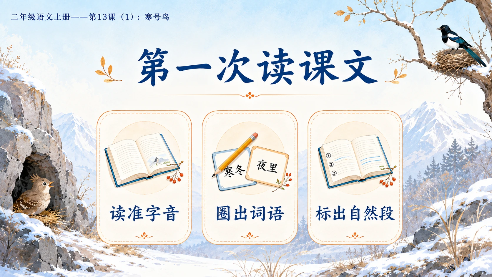 小学六年制统编教材系列课件——二年级语文上册第13课（1）：寒号鸟 - 预览图5