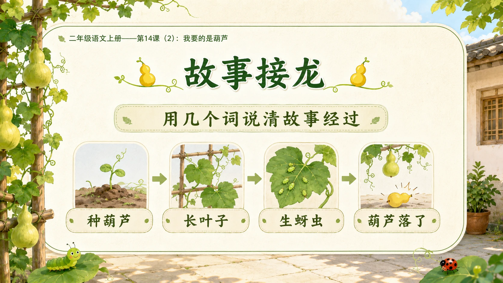 小学六年制统编教材系列课件——二年级语文上册第14课（2）：我要的是葫芦 - 预览图2