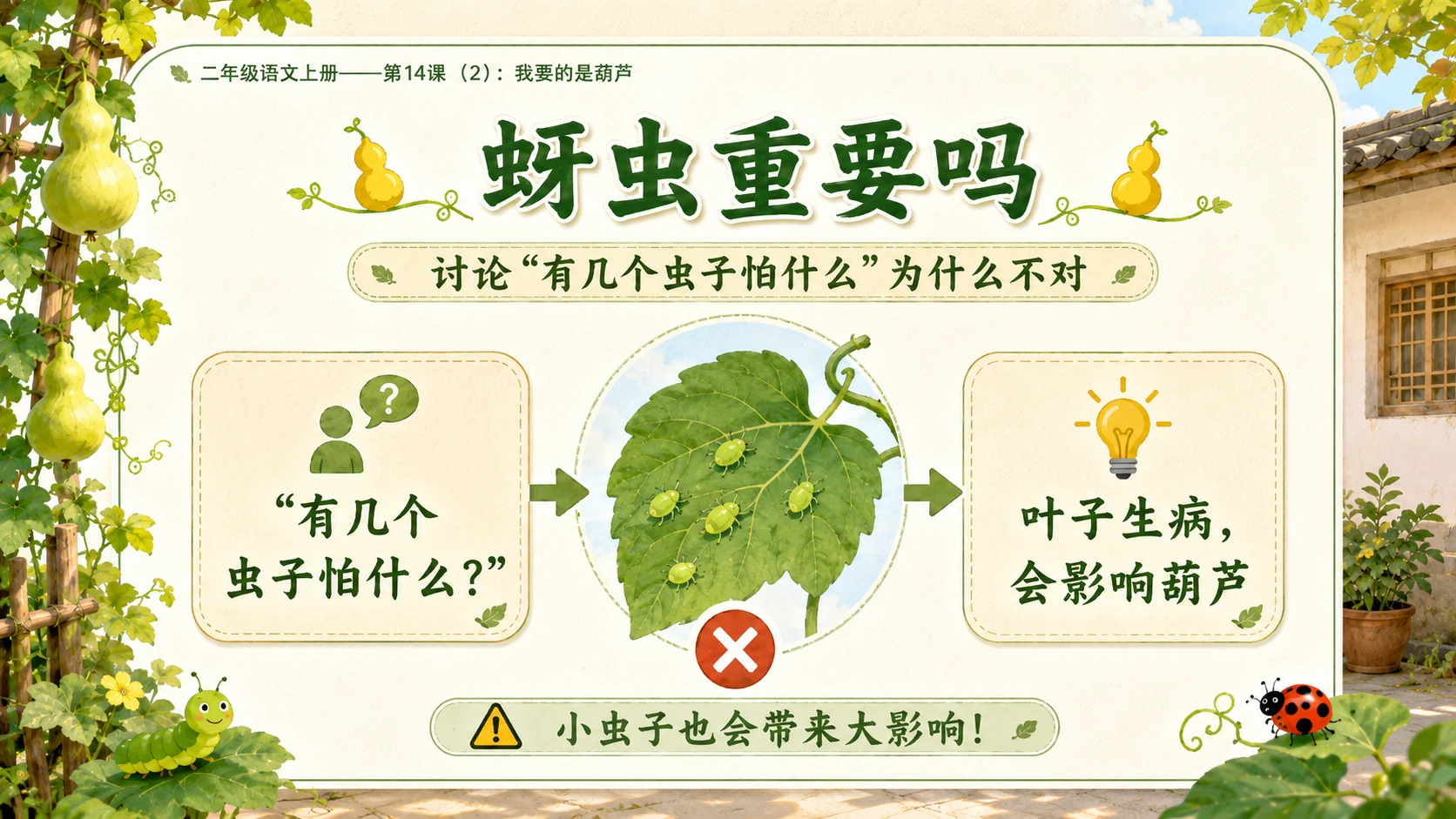 小学六年制统编教材系列课件——二年级语文上册第14课（2）：我要的是葫芦 - 预览图6