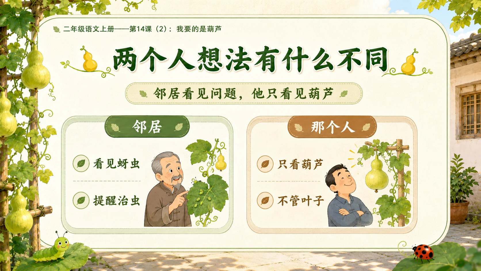 小学六年制统编教材系列课件——二年级语文上册第14课（2）：我要的是葫芦 - 预览图8