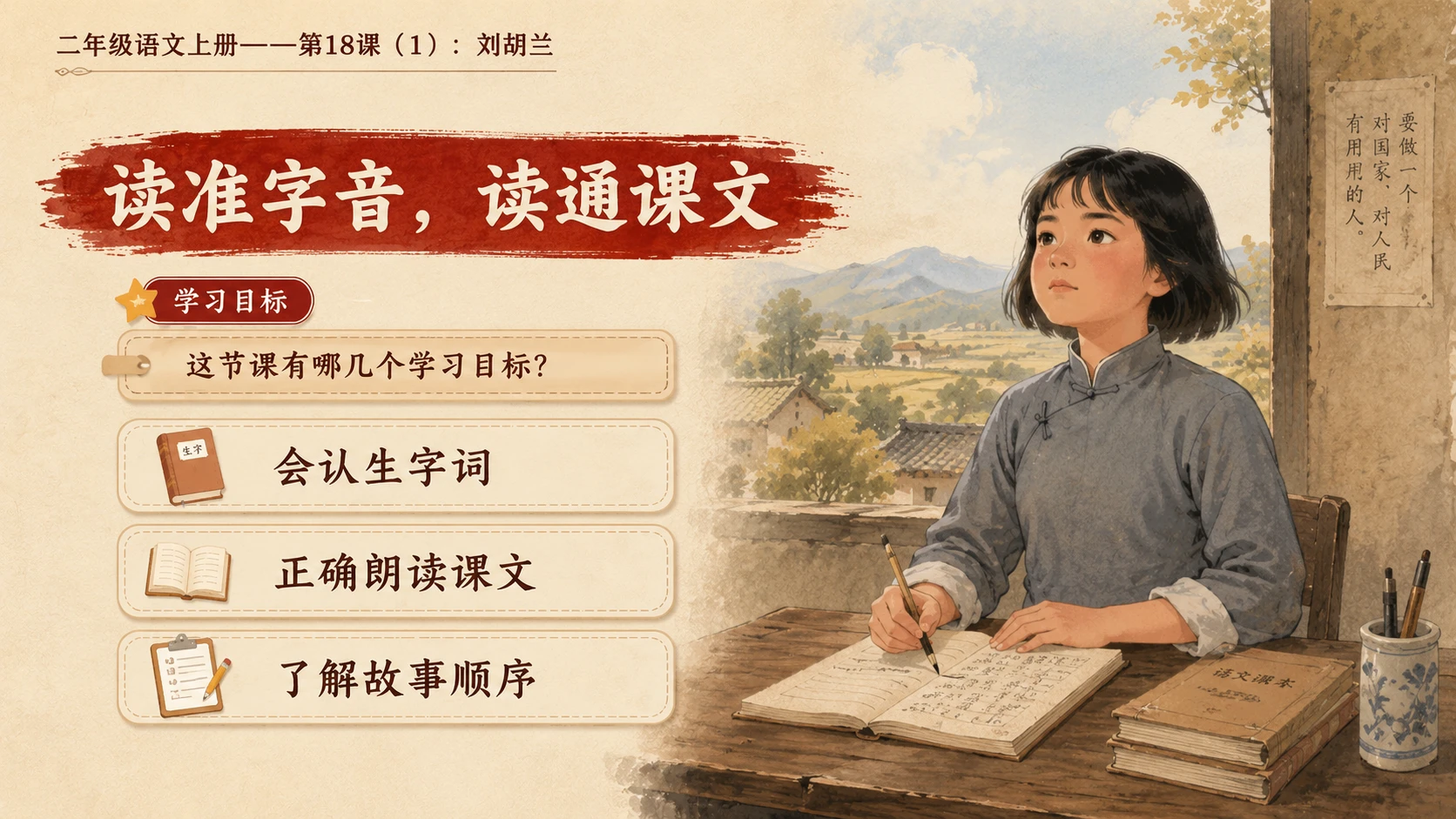 小学六年制统编教材系列课件——二年级语文上册第18课（1）：刘胡兰 - 预览图2