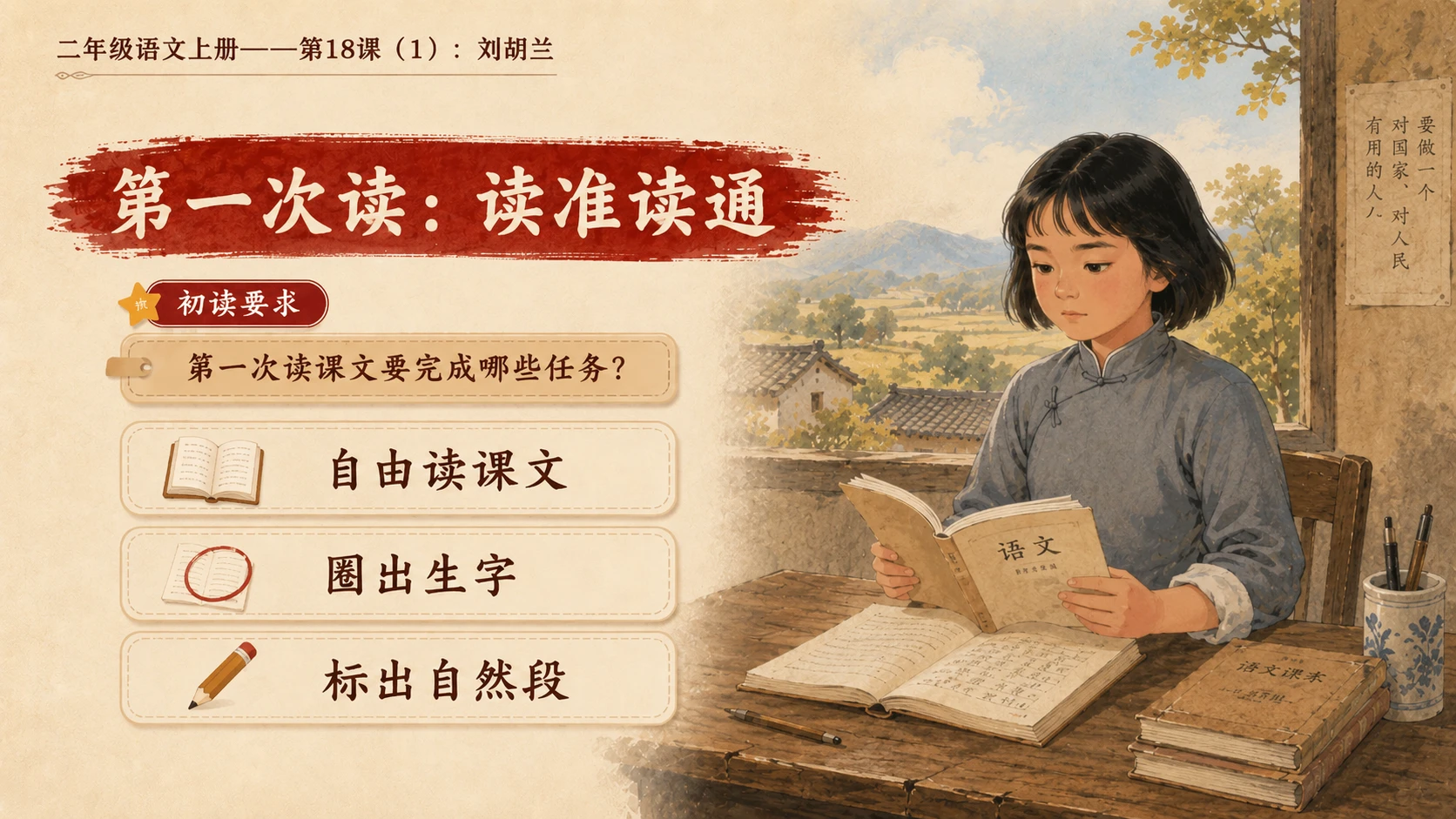 小学六年制统编教材系列课件——二年级语文上册第18课（1）：刘胡兰 - 预览图5