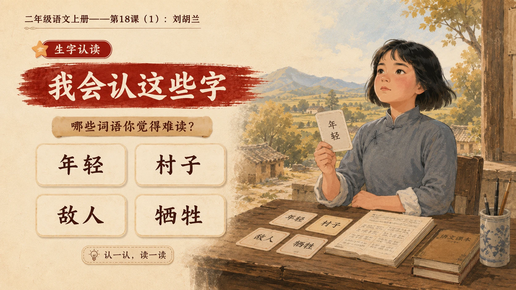 小学六年制统编教材系列课件——二年级语文上册第18课（1）：刘胡兰 - 预览图6