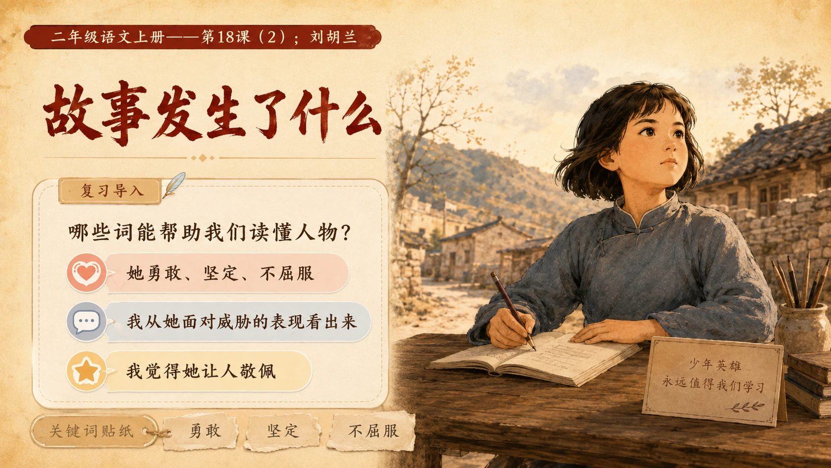 小学六年制统编教材系列课件——二年级语文上册第18课（2）：刘胡兰 - 预览图2