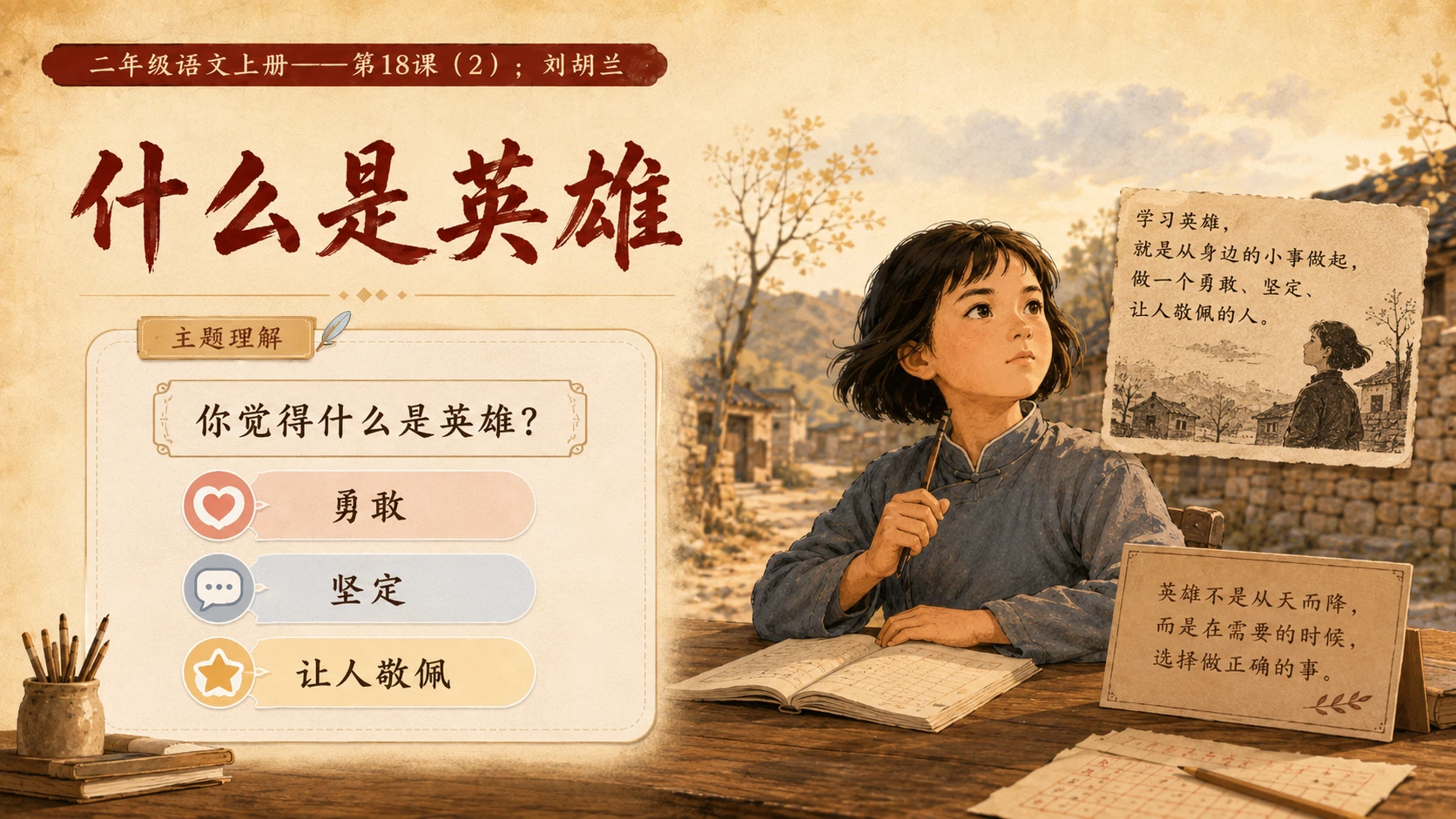 小学六年制统编教材系列课件——二年级语文上册第18课（2）：刘胡兰 - 预览图10