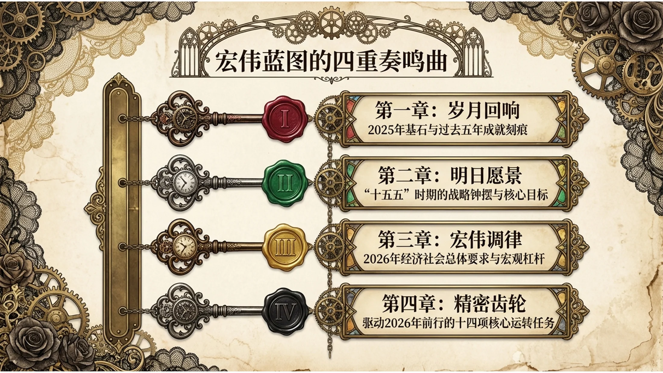 欧洲艺术哥特洛丽塔风格政府工作报告PPT - 预览图1