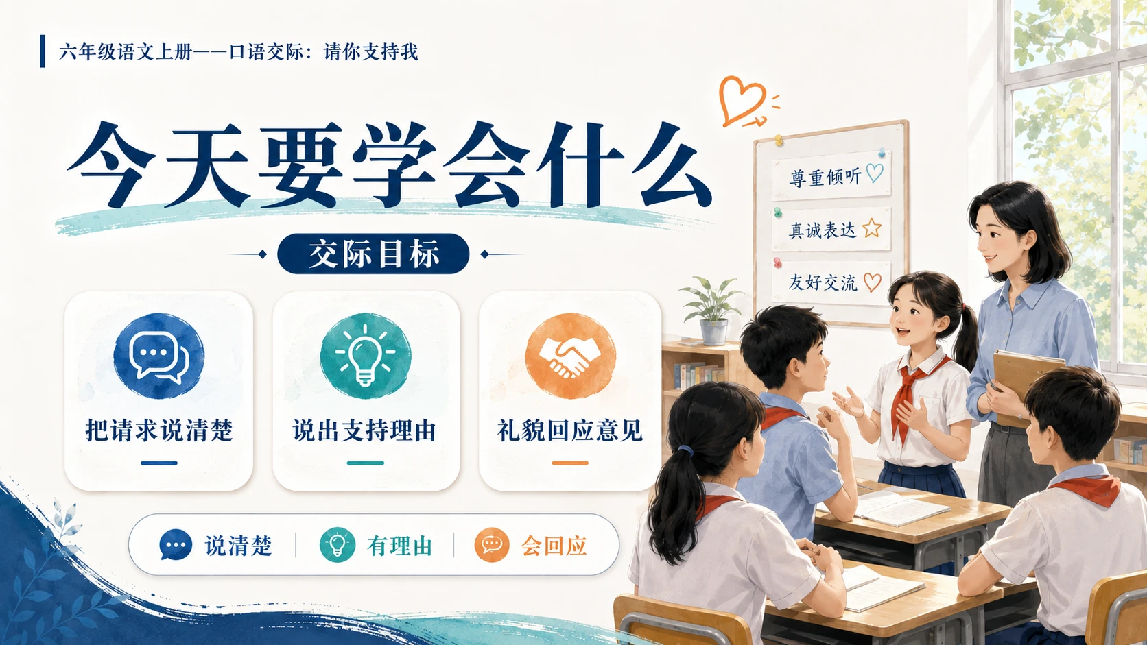 小学六年制统编教材系列课件——六年级语文上册：请你支持我 - 预览图2