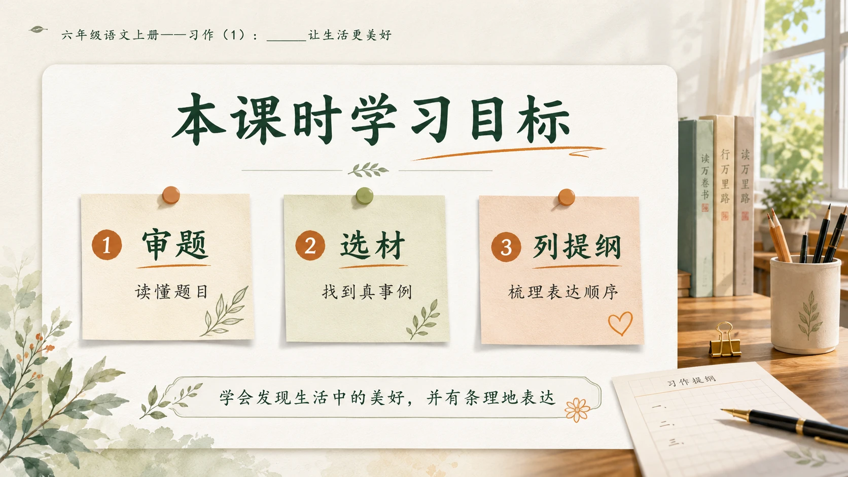 小学六年制统编教材系列课件——六年级语文上册习作：_____让生活更美好（1） - 预览图3