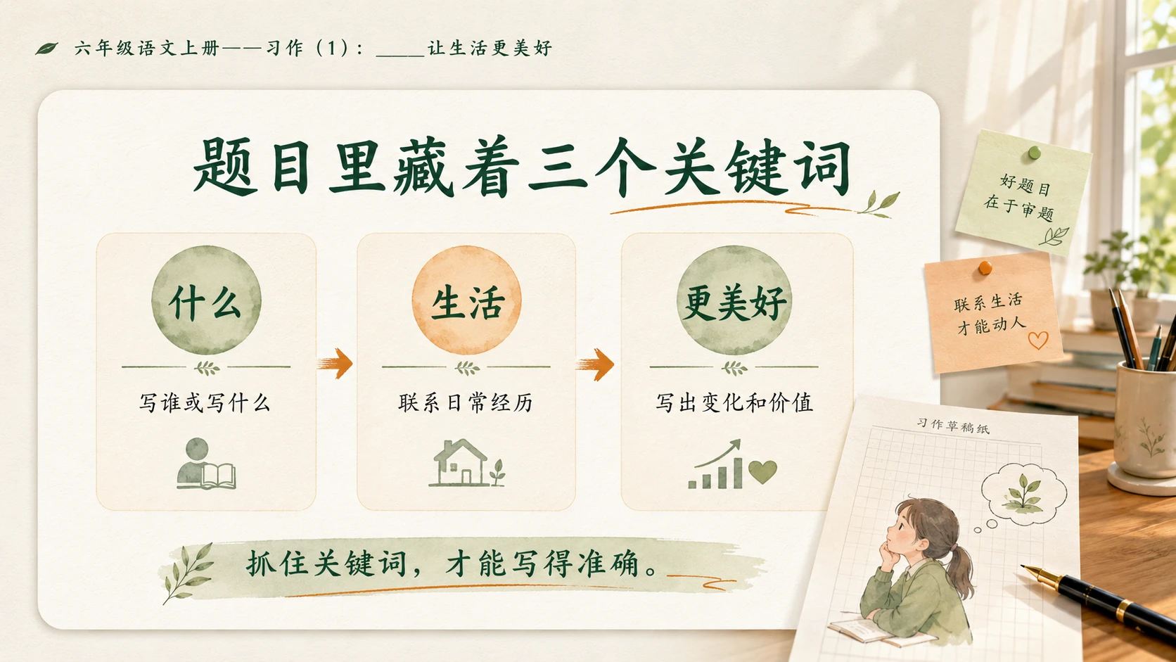 小学六年制统编教材系列课件——六年级语文上册习作：_____让生活更美好（1） - 预览图4