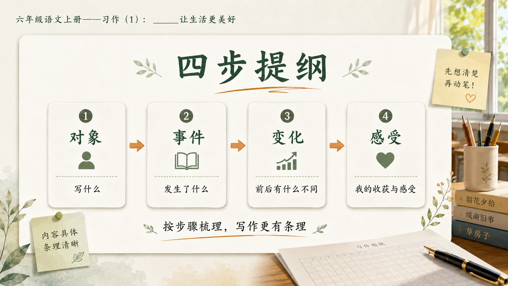 小学六年制统编教材系列课件——六年级语文上册习作：_____让生活更美好（1） - 预览图10