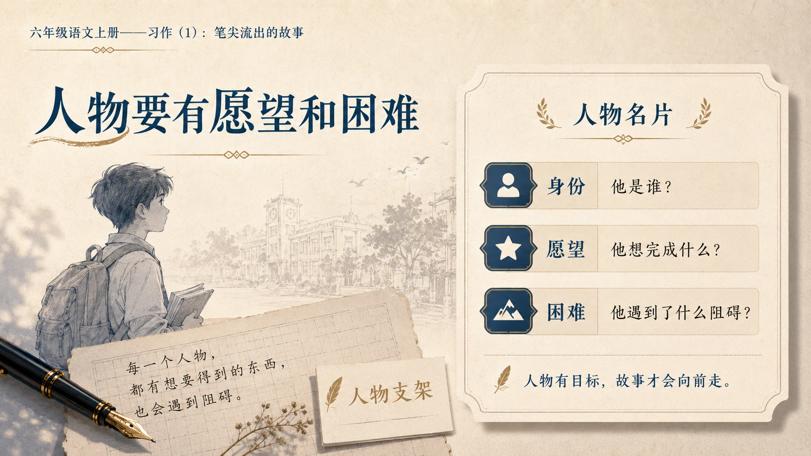 小学六年制统编教材系列课件——六年级语文上册习作：笔尖流出的故事（1） - 预览图6