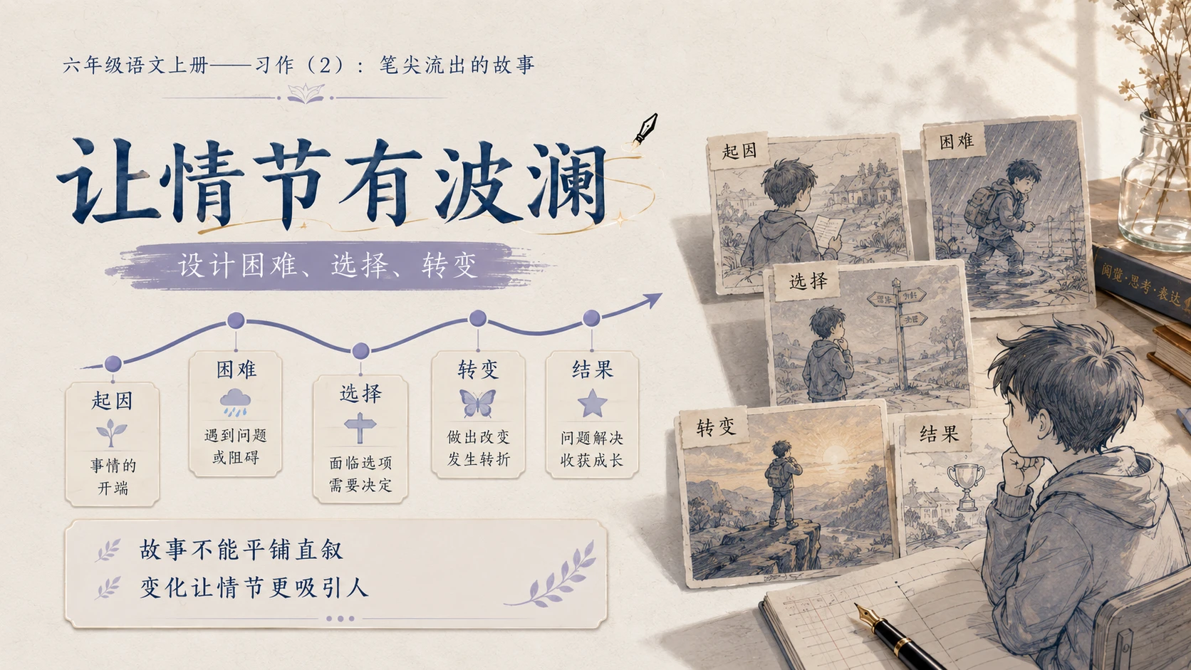 小学六年制统编教材系列课件——六年级语文上册习作：笔尖流出的故事（2） - 预览图6