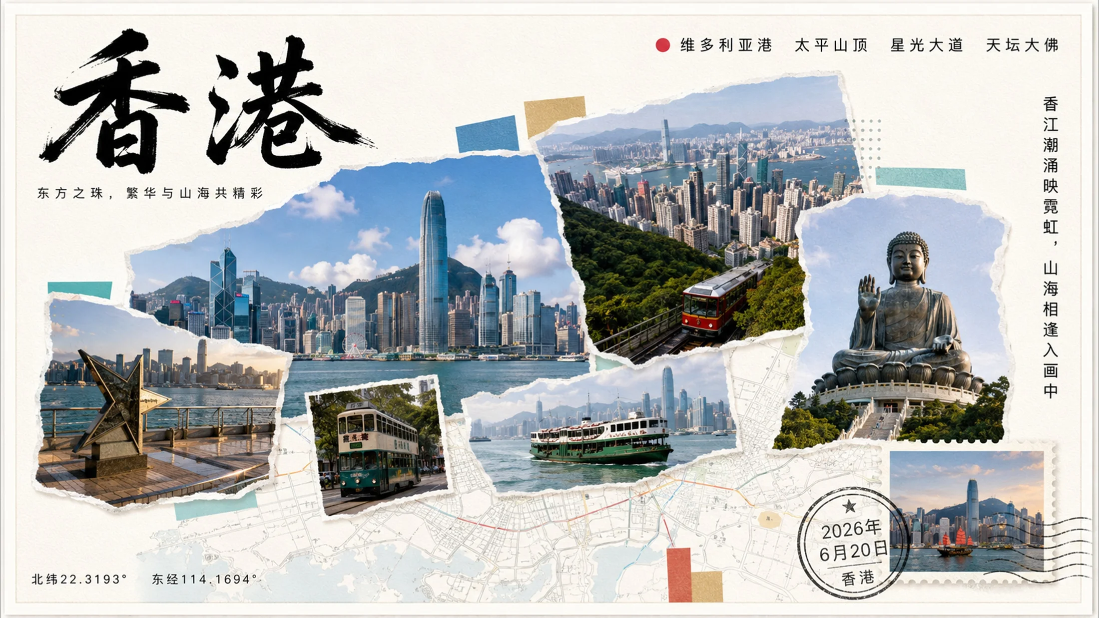 撕纸拼贴画城市明信片PPT及创作包 - 预览图5