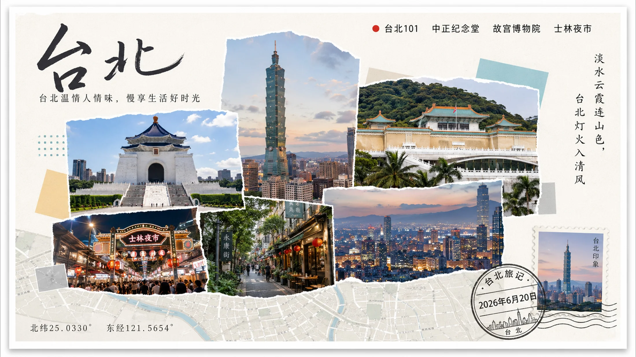 撕纸拼贴画城市明信片PPT及创作包 - 预览图6