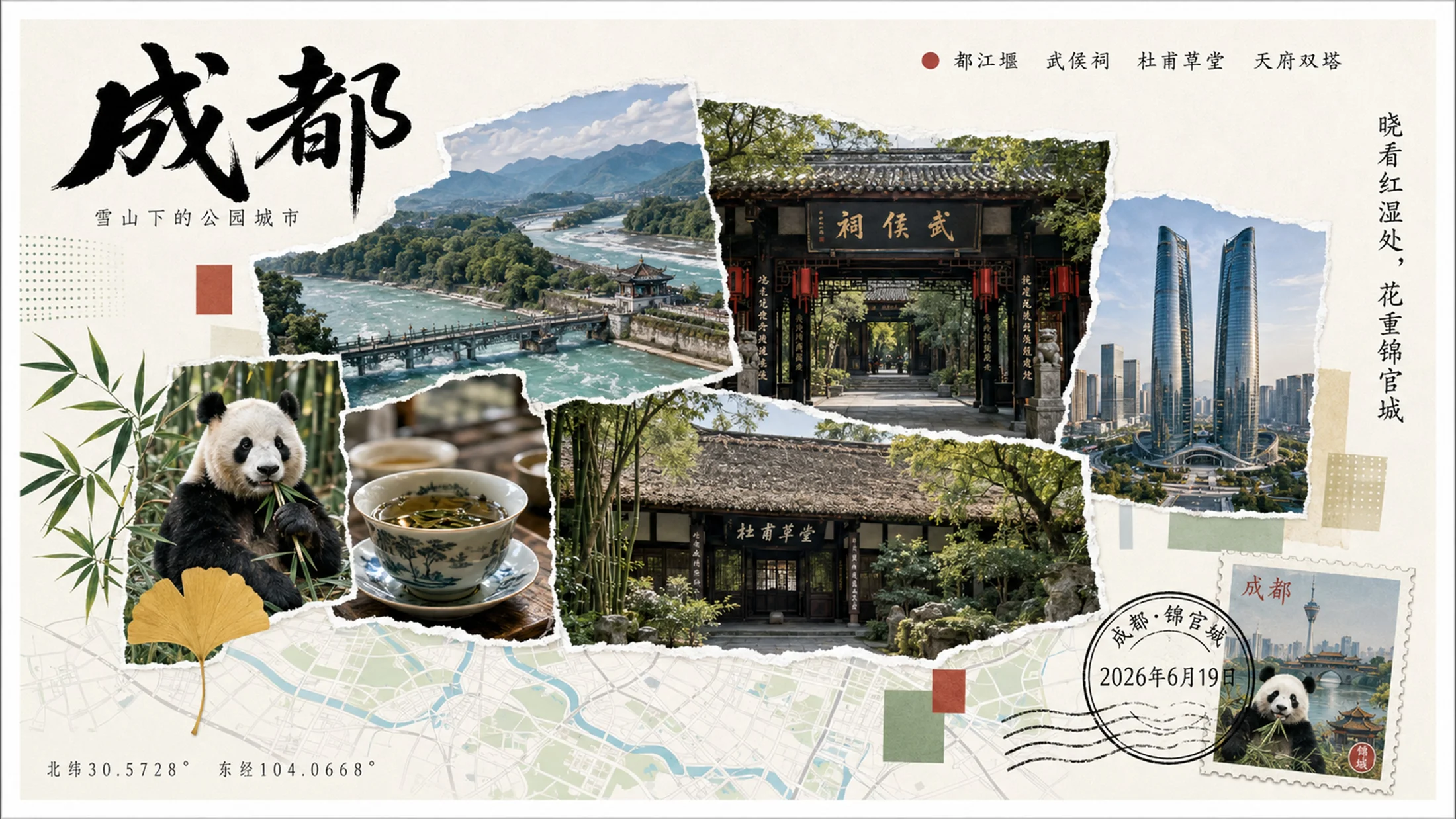 撕纸拼贴画城市明信片PPT及创作包 - 预览图8