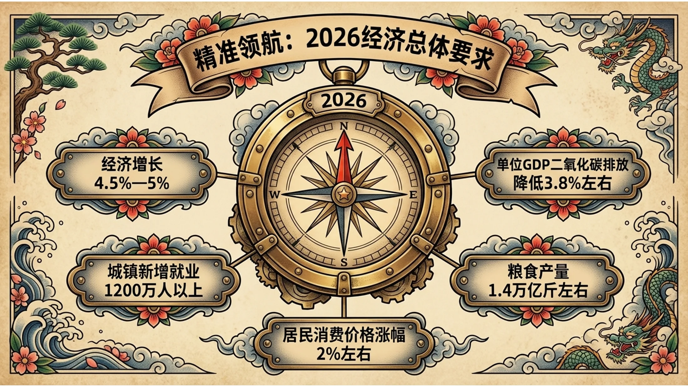 新传统纹身风格政府工作报告PPT - 预览图5