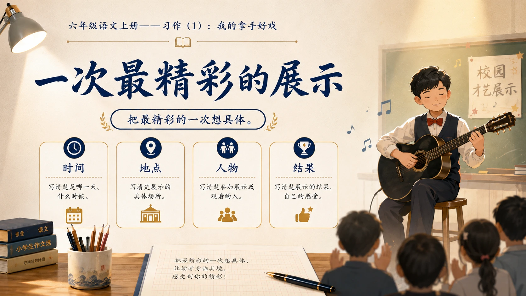 小学六年制统编教材系列课件——六年级语文上册：习作：我的拿手好戏（1） - 预览图7
