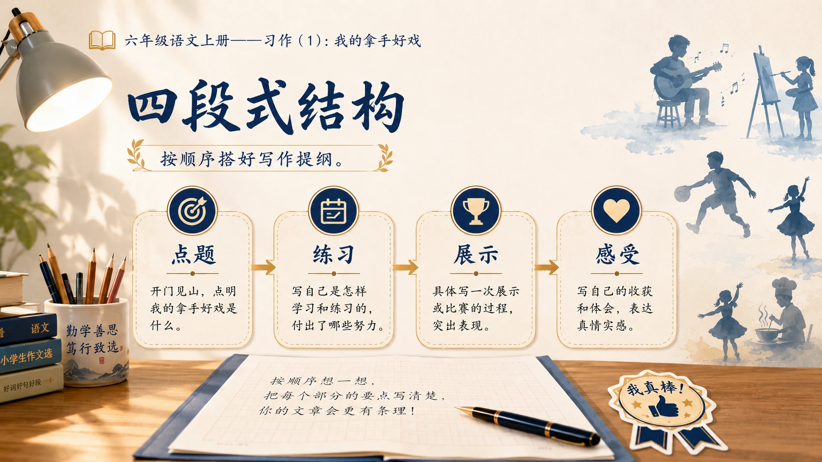 小学六年制统编教材系列课件——六年级语文上册：习作：我的拿手好戏（1） - 预览图10