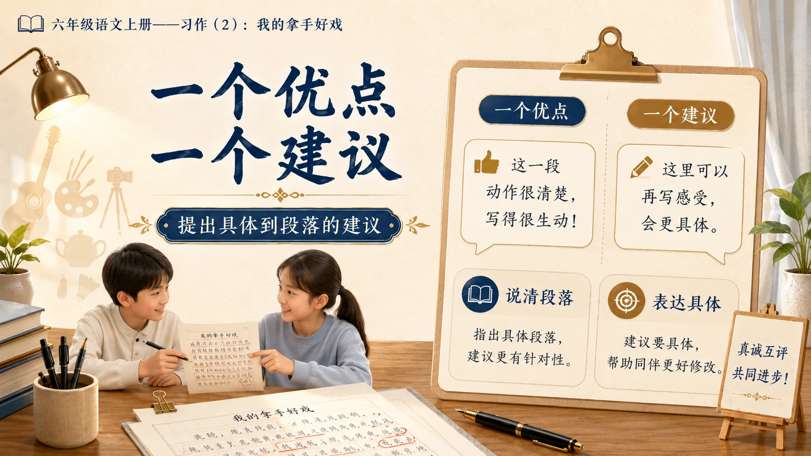 小学六年制统编教材系列课件——六年级语文上册：习作：我的拿手好戏（2） - 预览图12