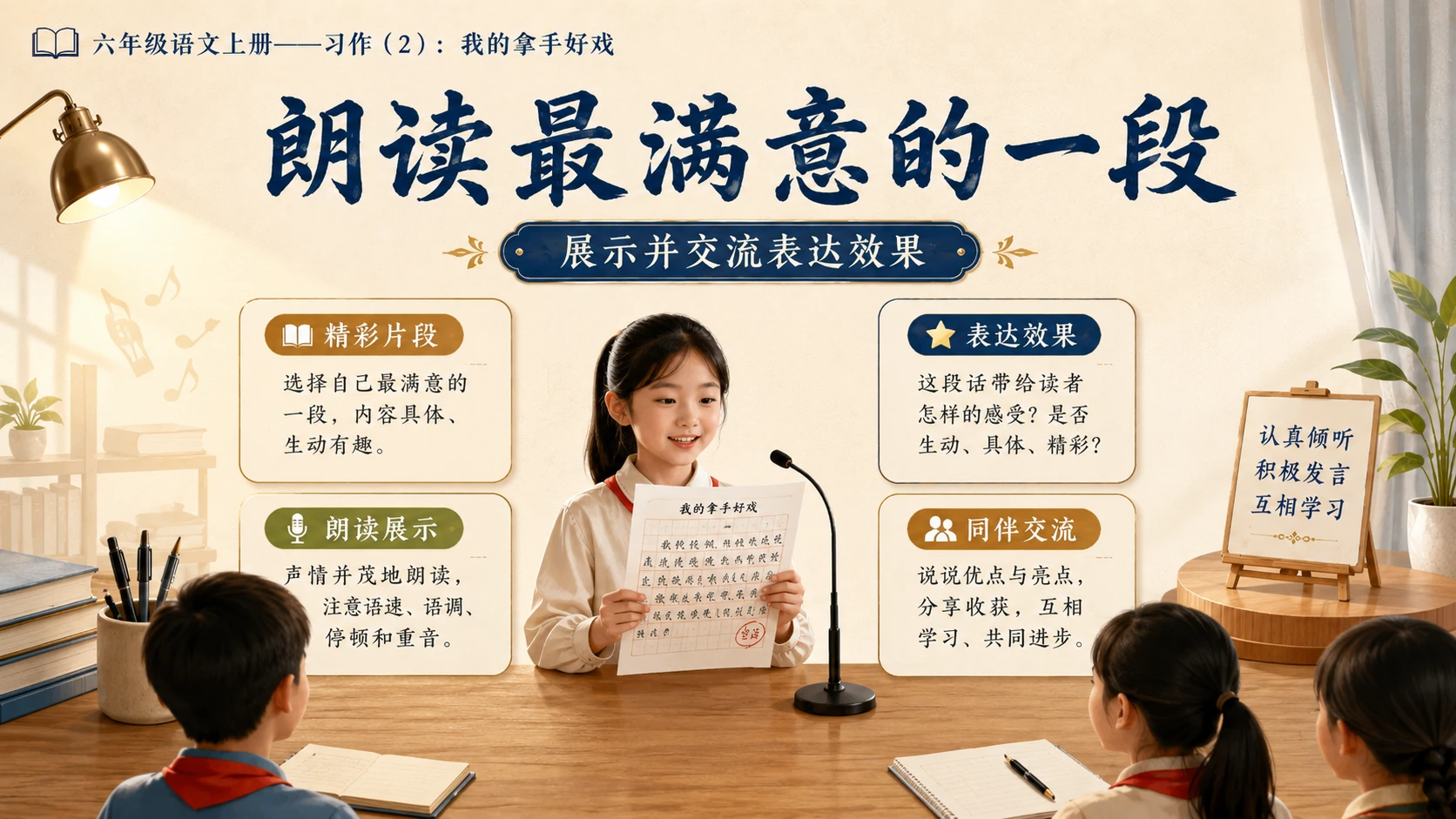 小学六年制统编教材系列课件——六年级语文上册：习作：我的拿手好戏（2） - 预览图14