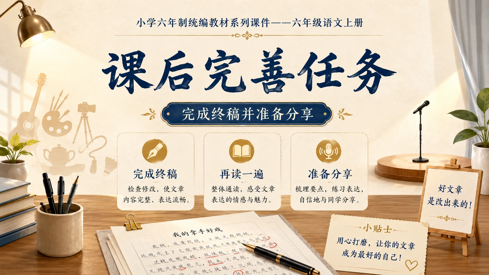 小学六年制统编教材系列课件——六年级语文上册：习作：我的拿手好戏（2） - 预览图16