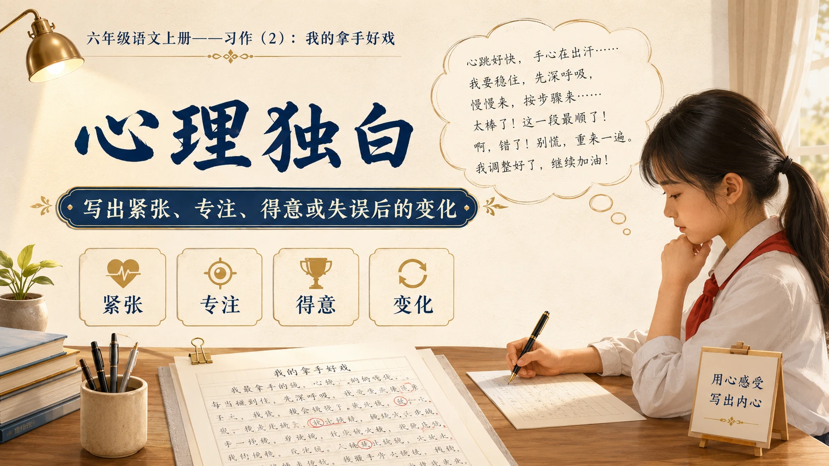 小学六年制统编教材系列课件——六年级语文上册：习作：我的拿手好戏（2） - 预览图8