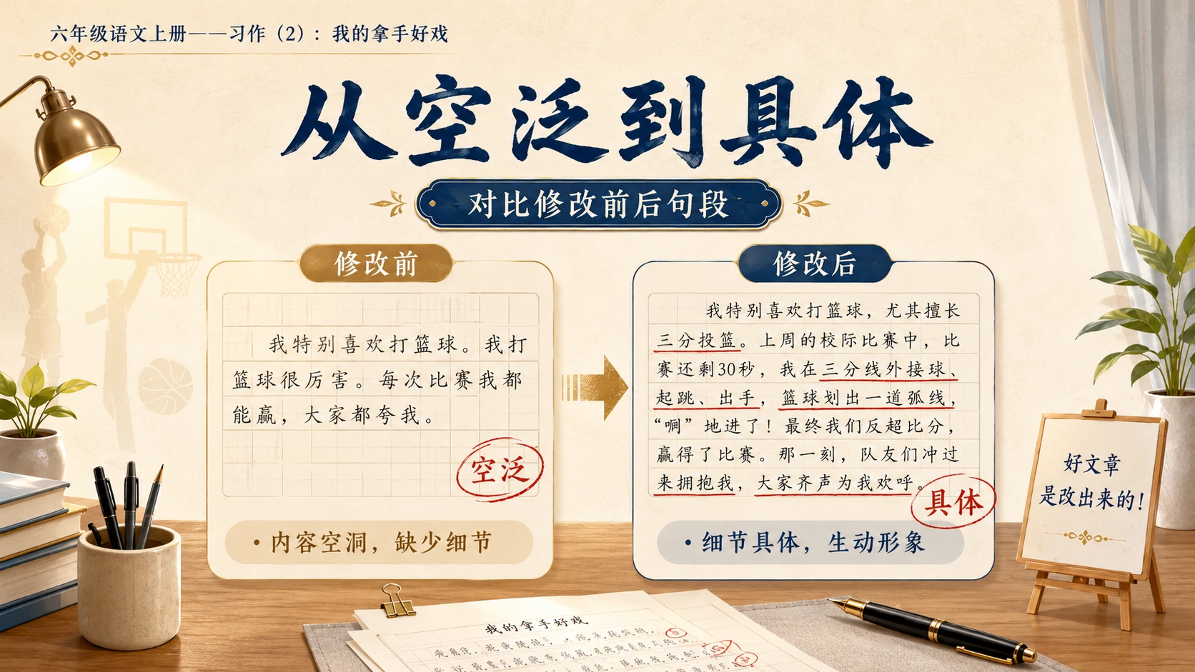 小学六年制统编教材系列课件——六年级语文上册：习作：我的拿手好戏（2） - 预览图10