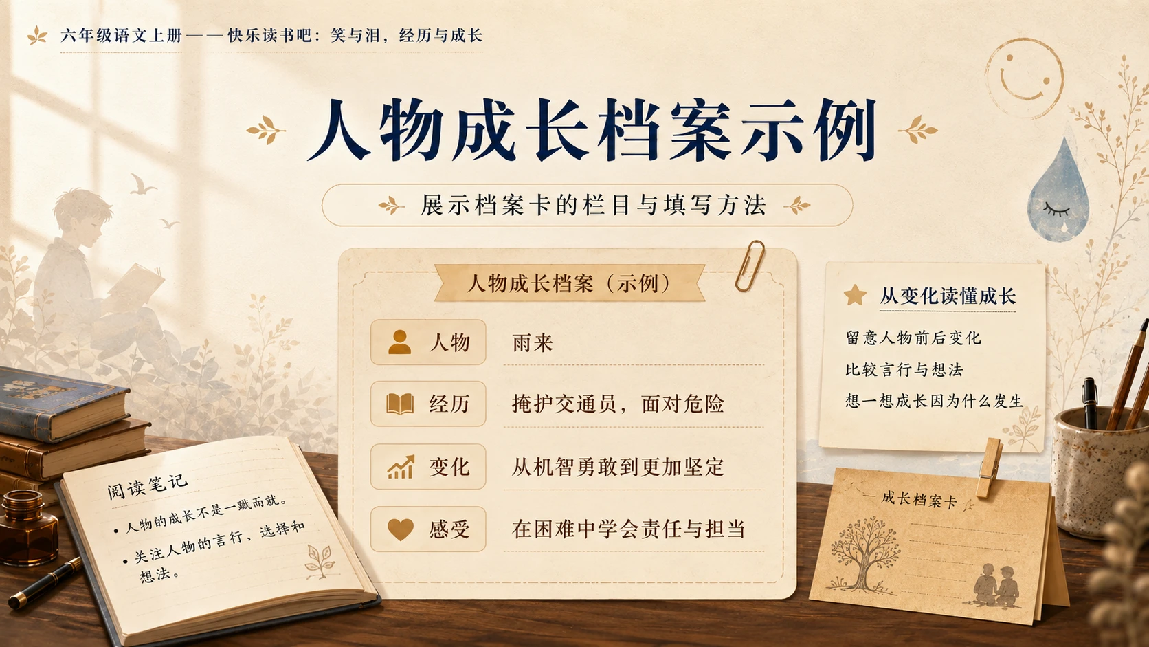 小学六年制统编教材系列课件——六年级语文上册：笑与泪，经历与成长 - 预览图11