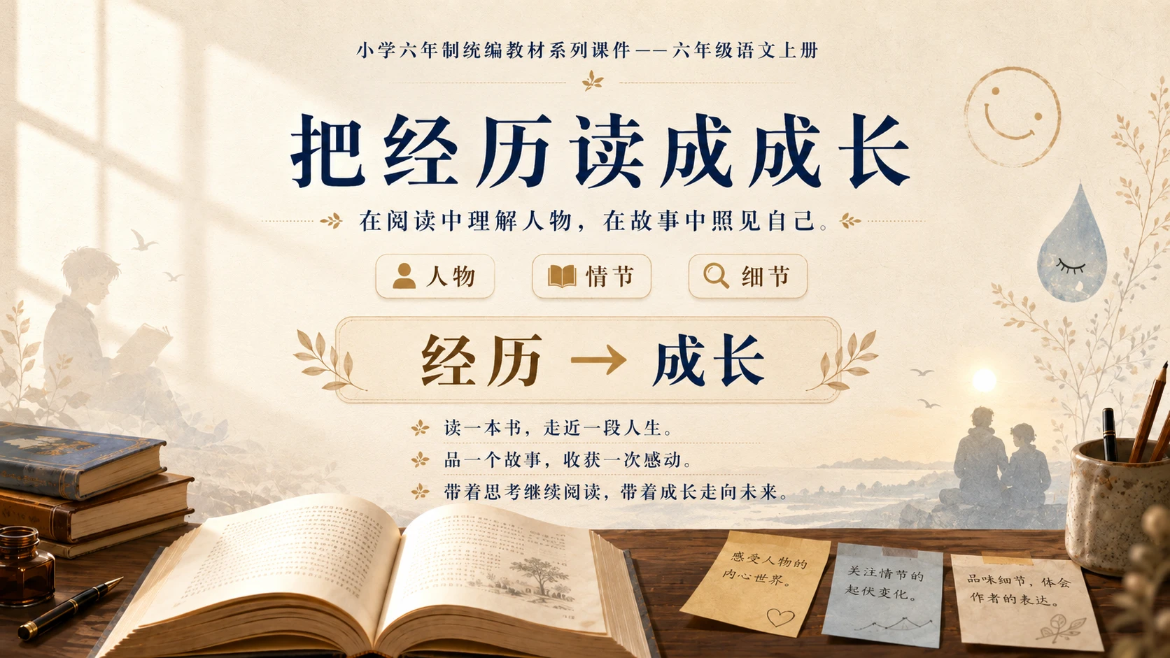 小学六年制统编教材系列课件——六年级语文上册：笑与泪，经历与成长 - 预览图18