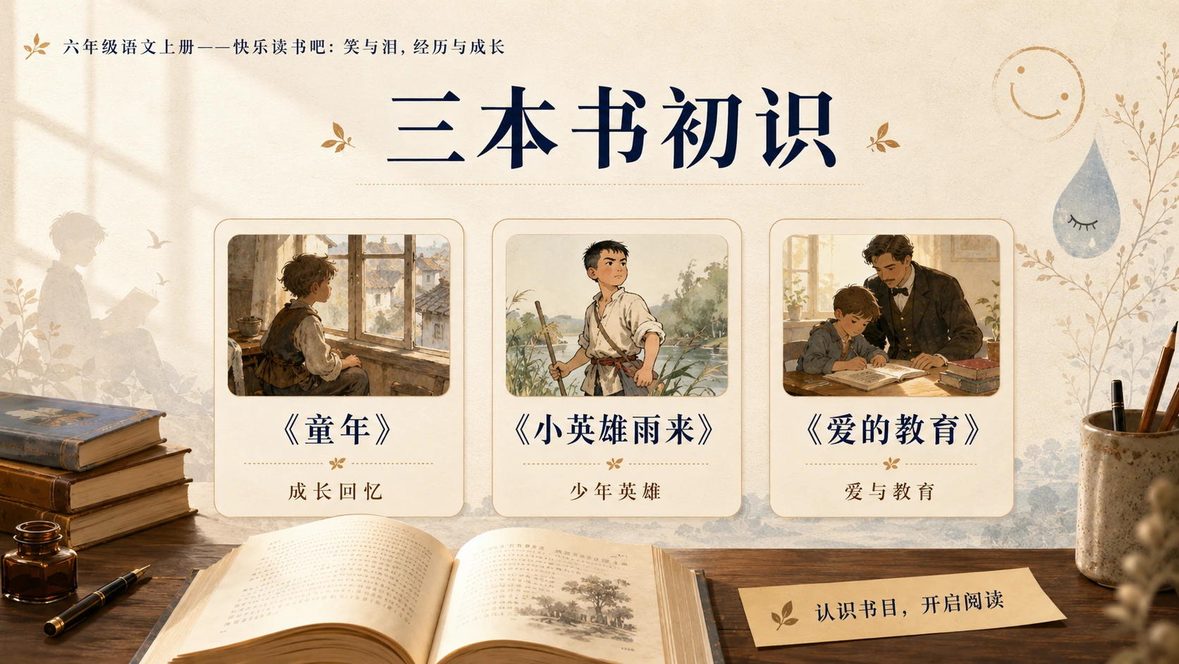 小学六年制统编教材系列课件——六年级语文上册：笑与泪，经历与成长 - 预览图4