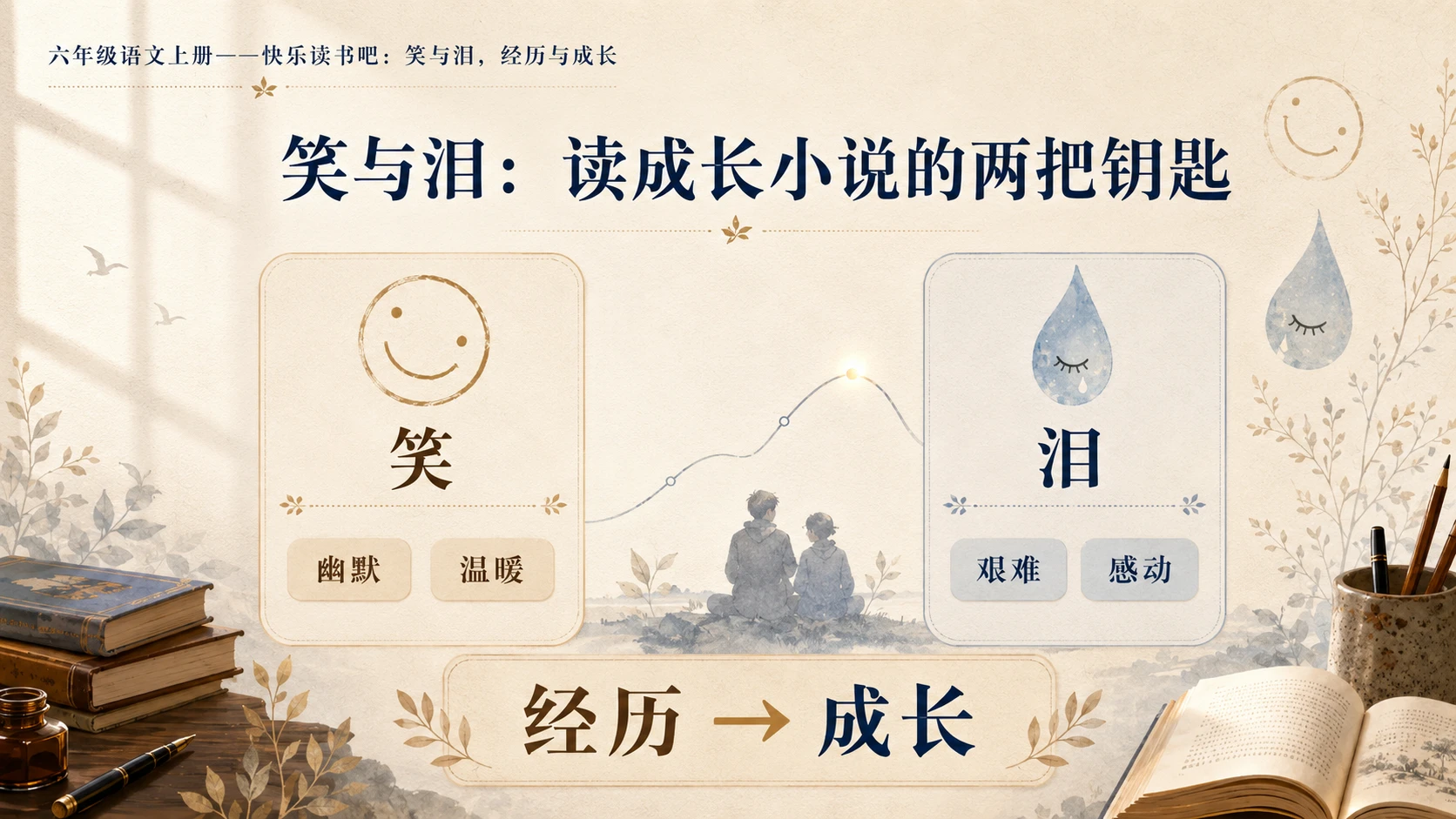 小学六年制统编教材系列课件——六年级语文上册：笑与泪，经历与成长 - 预览图5