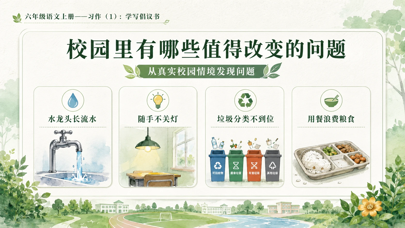 小学六年制统编教材系列课件——六年级语文上册：学写倡议书（1） - 预览图3