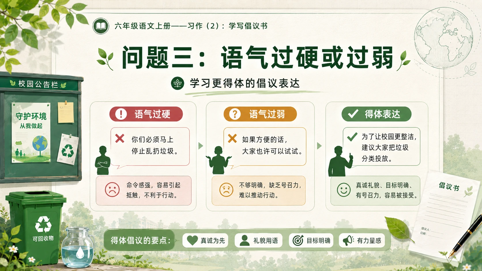 小学六年制统编教材系列课件——六年级语文上册：学写倡议书（2） - 预览图13