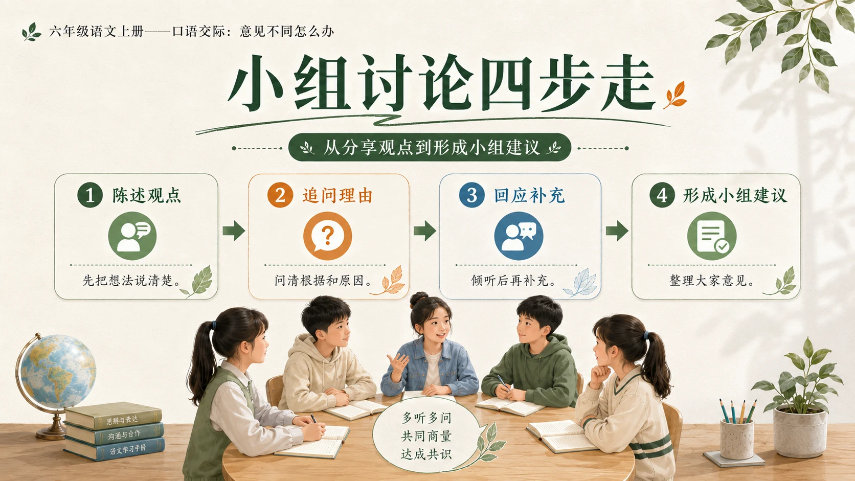 小学六年制统编教材系列课件——六年级语文上册：意见不同怎么办 - 预览图11