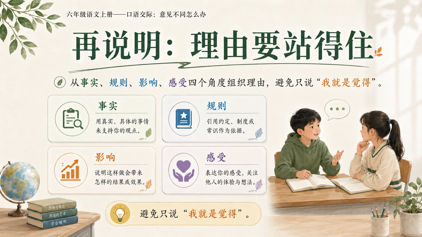 小学六年制统编教材系列课件——六年级语文上册：意见不同怎么办 - 预览图6