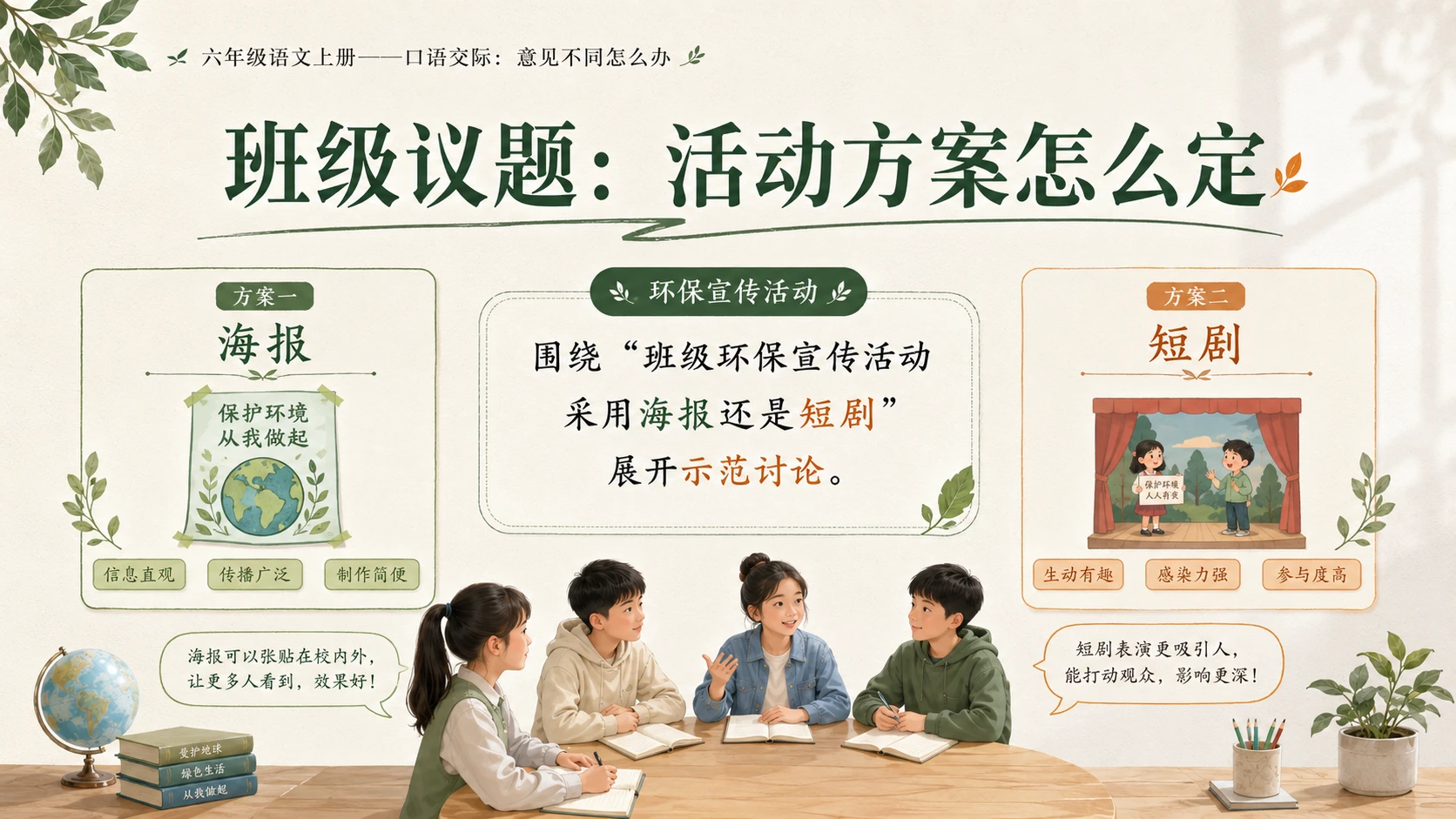 小学六年制统编教材系列课件——六年级语文上册：意见不同怎么办 - 预览图9