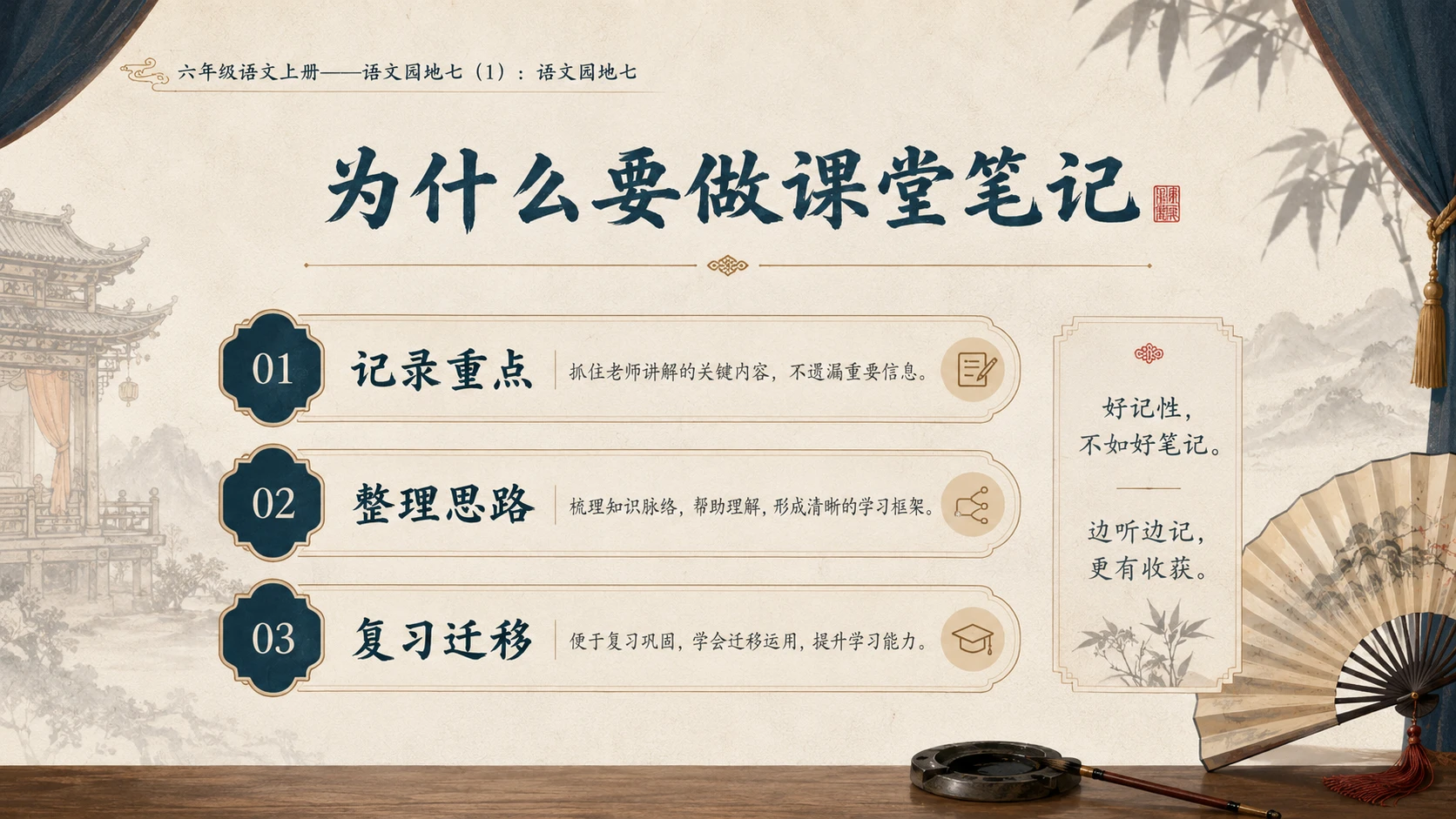 小学六年制统编教材系列课件——六年级语文上册：语文园地七（1） - 预览图4