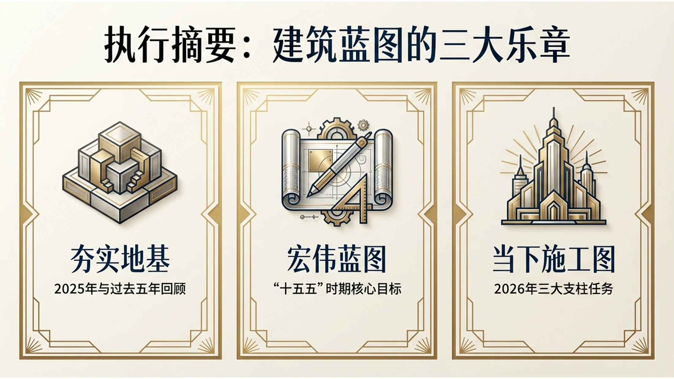 装饰艺术风格政府工作报告PPT - 预览图1