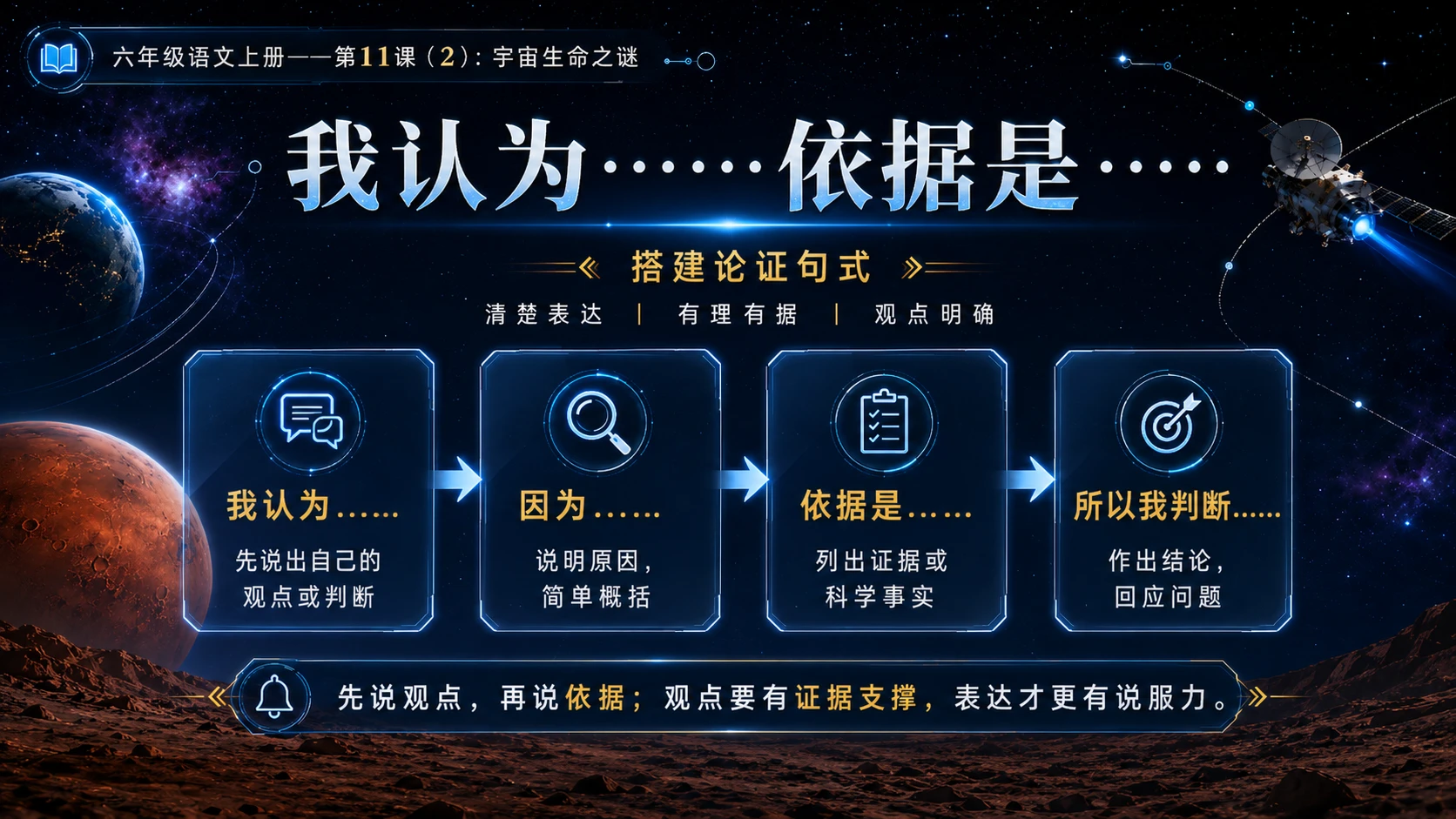 小学六年制统编教材系列课件——六年级语文上册第11课（2）：宇宙生命之谜 - 预览图12