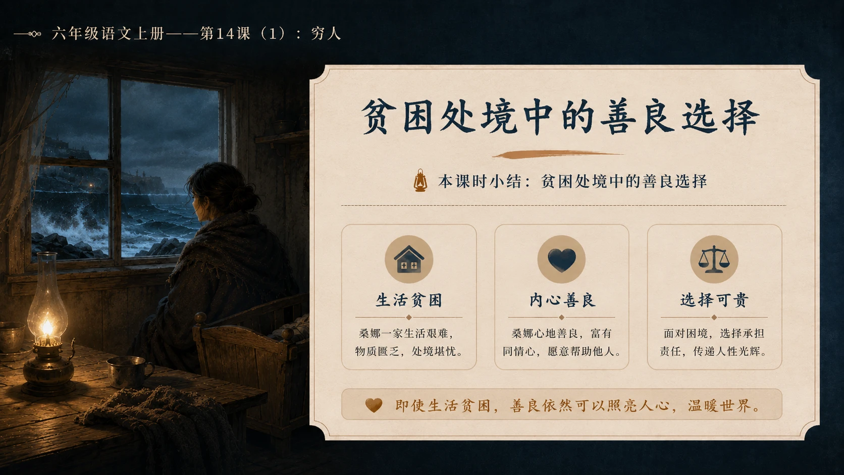小学六年制统编教材系列课件——六年级语文上册第14课（1）：穷人 - 预览图18